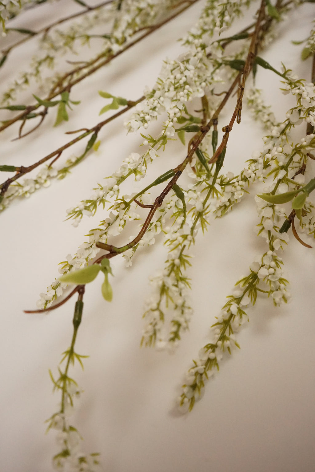 Faux White Willow Spray