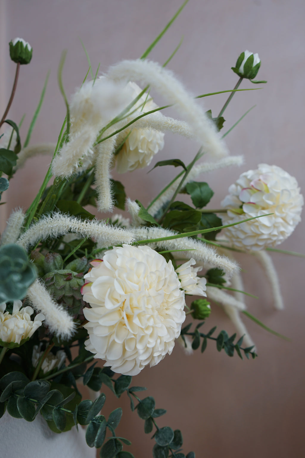 White Garden Gathering Arrangement
