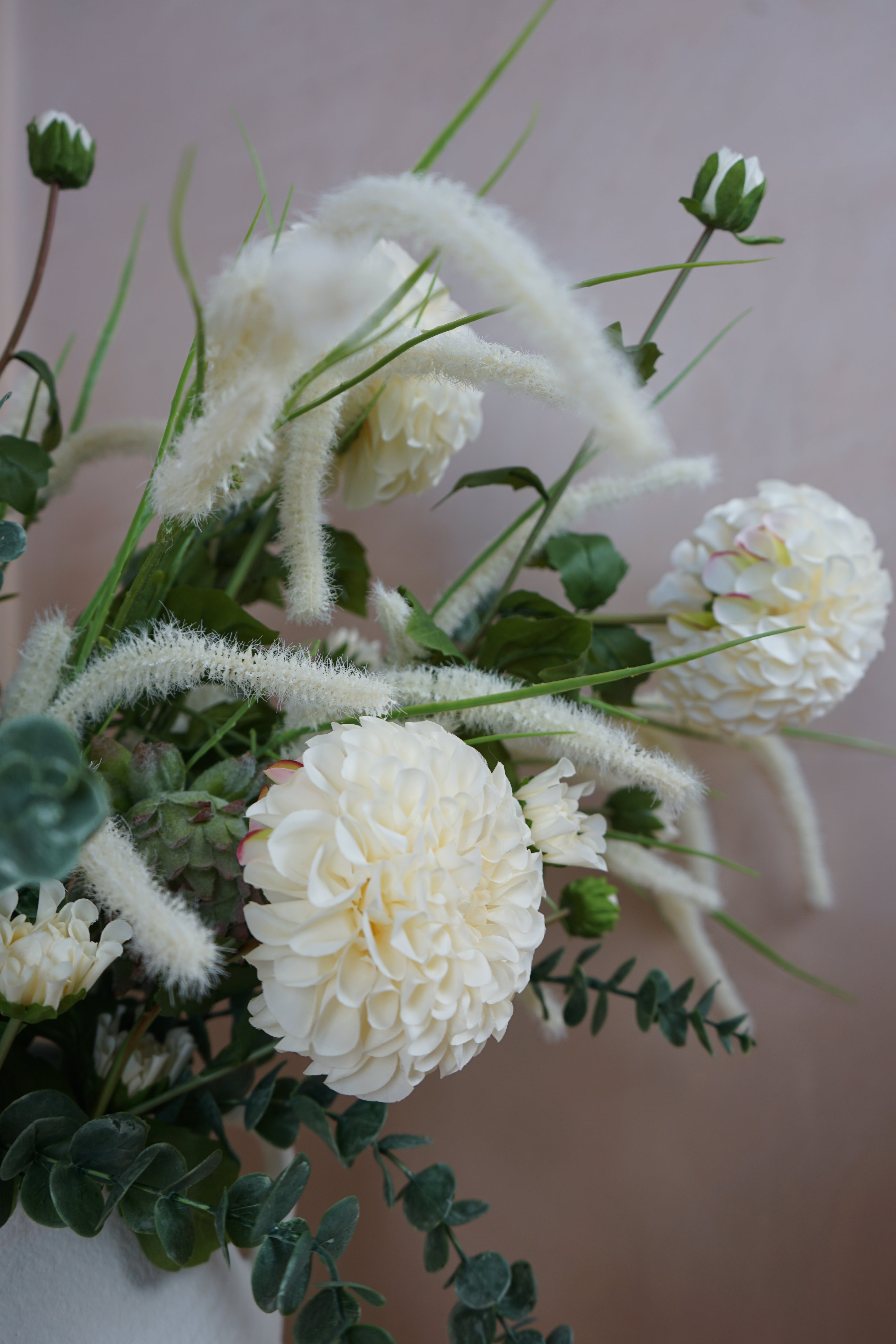 White Garden Gathering Arrangement