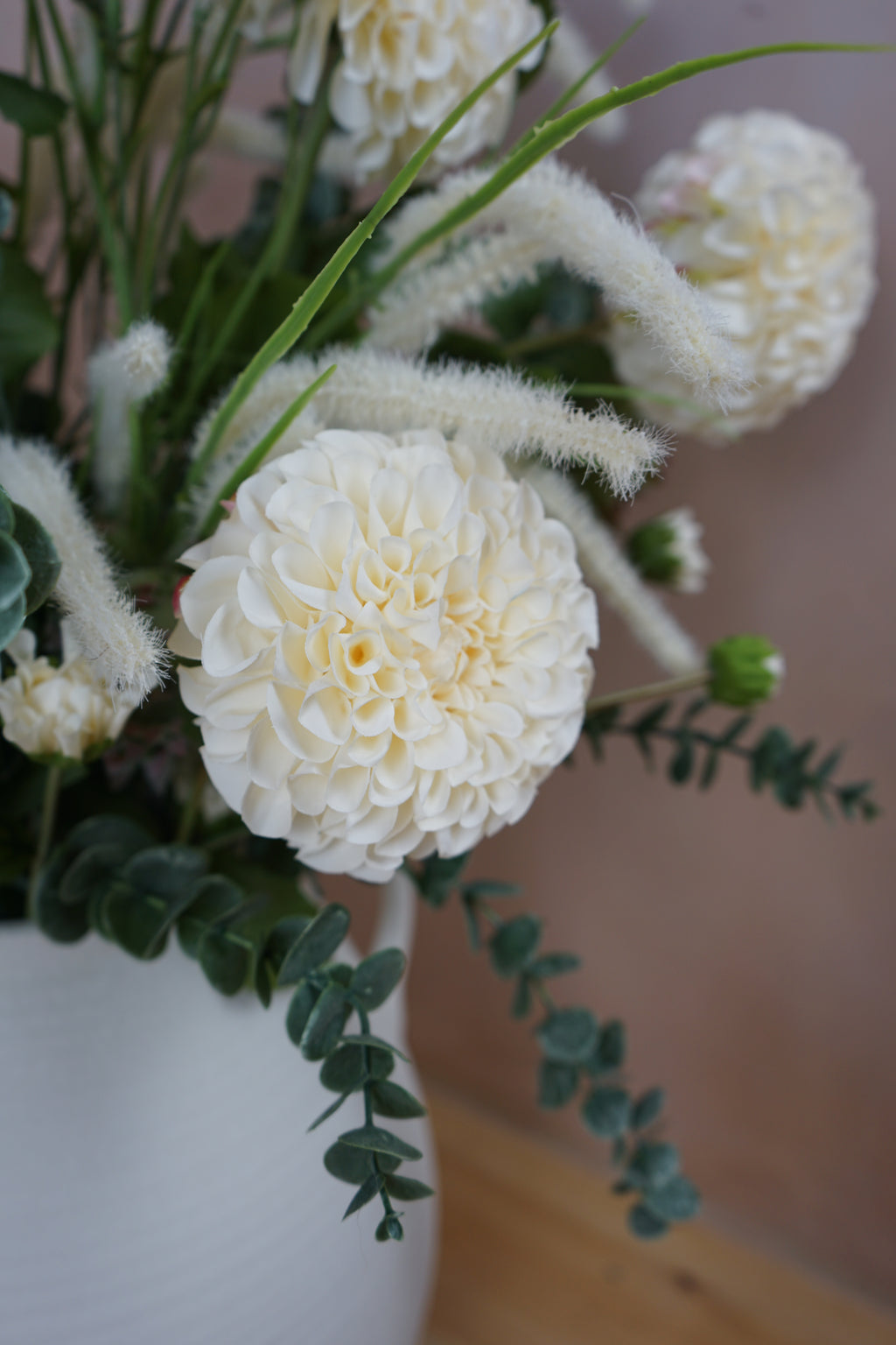 White Garden Gathering Arrangement
