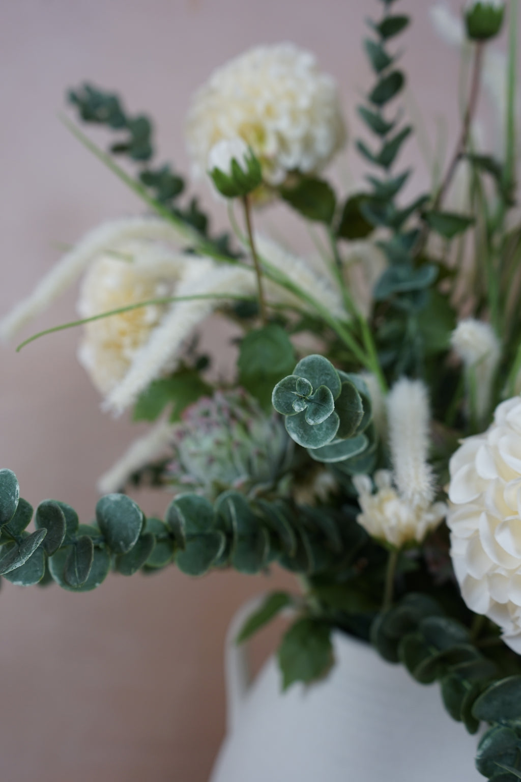 White Garden Gathering Arrangement