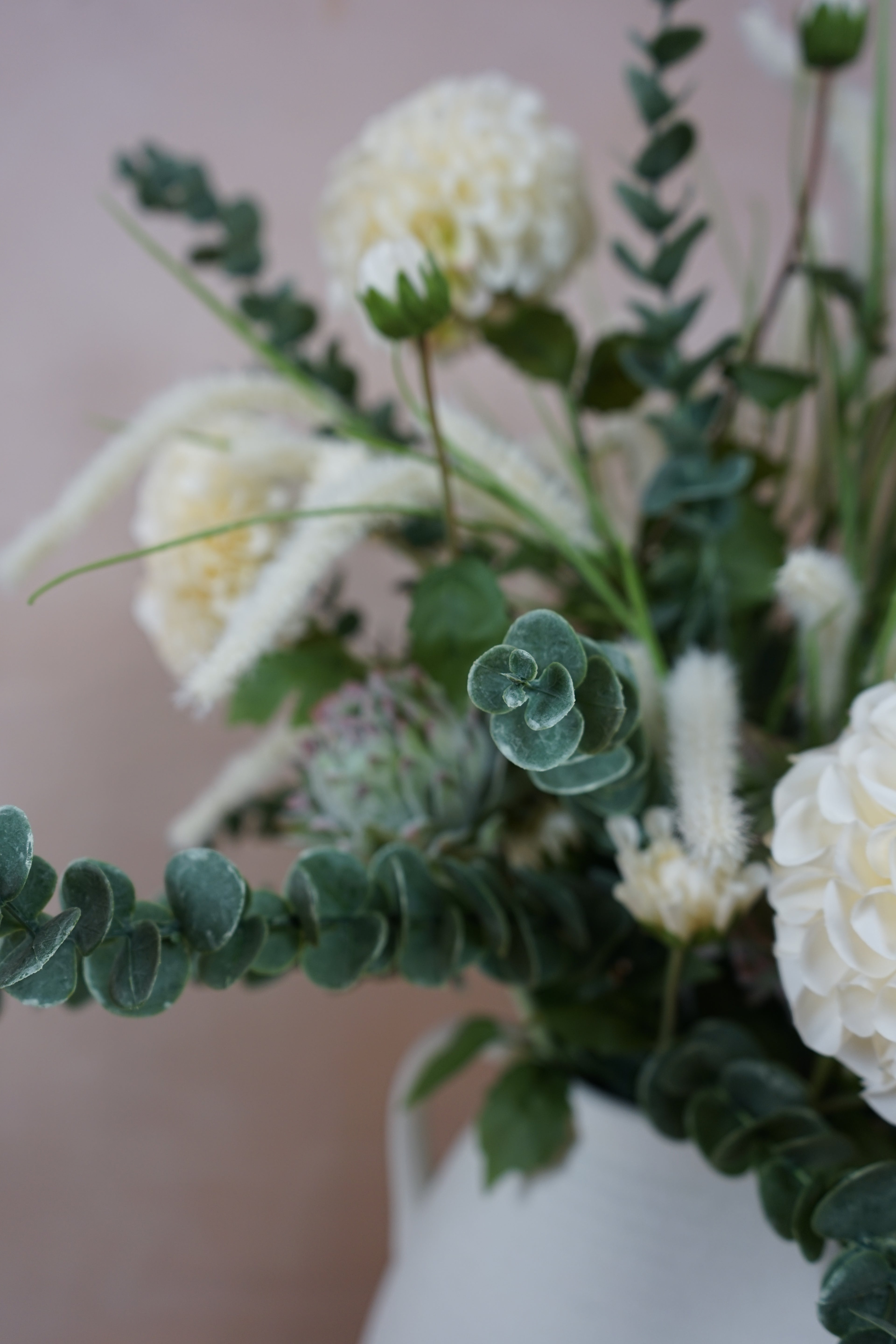 White Garden Gathering Arrangement
