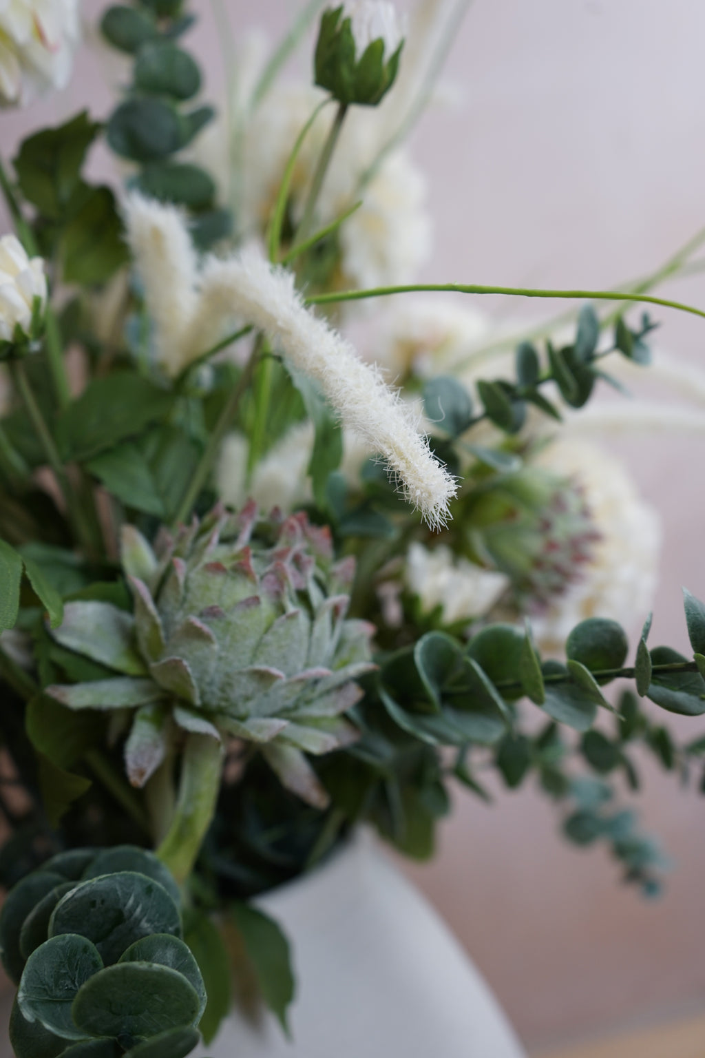 White Garden Gathering Arrangement