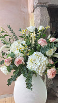 Blush Rose & Hydrangea Faux Arrangement