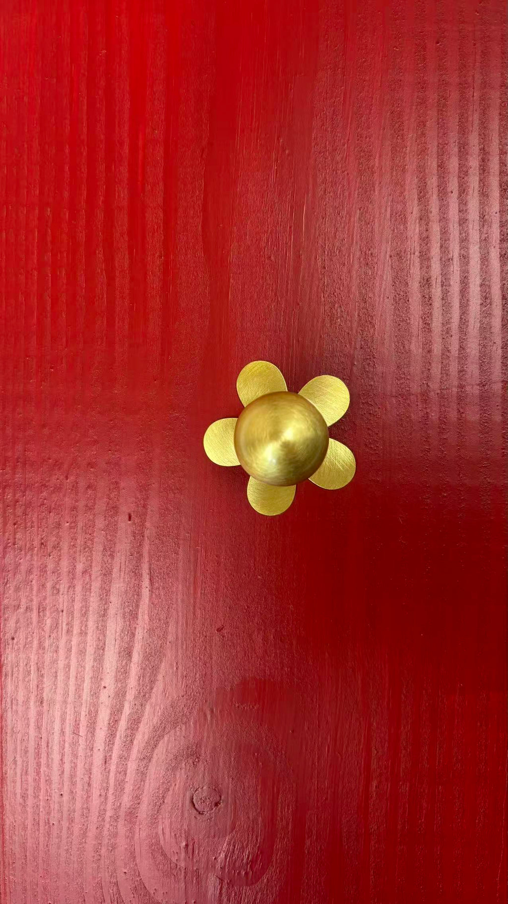 Flower Backplate&Knob, Solid Brass