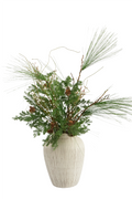 Faux Woodland Greenery Arrangement